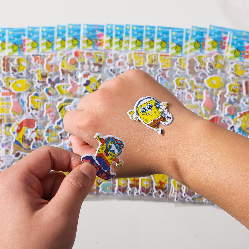Kids First Education - Confezione da 12 Adesivi 3D SpongeBob