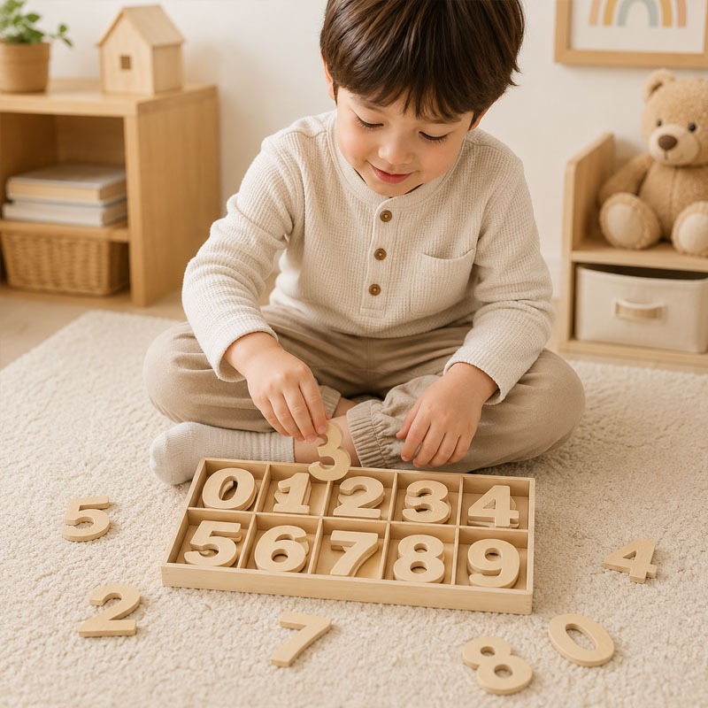 Set di numeri in legno fai da  - Kids Education Name recensione e prezzo