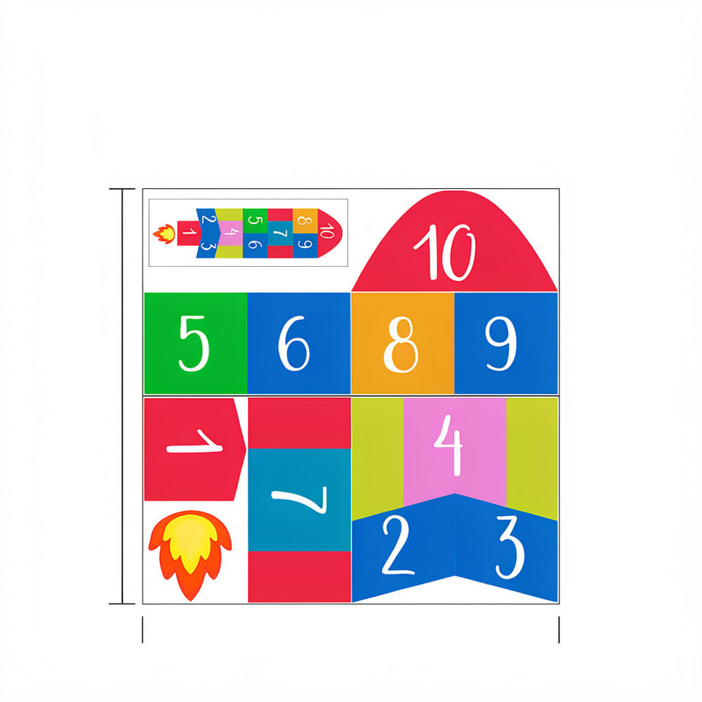 Adesivo da parete a tema razzo - Kids Education Number recensione e prezzo
