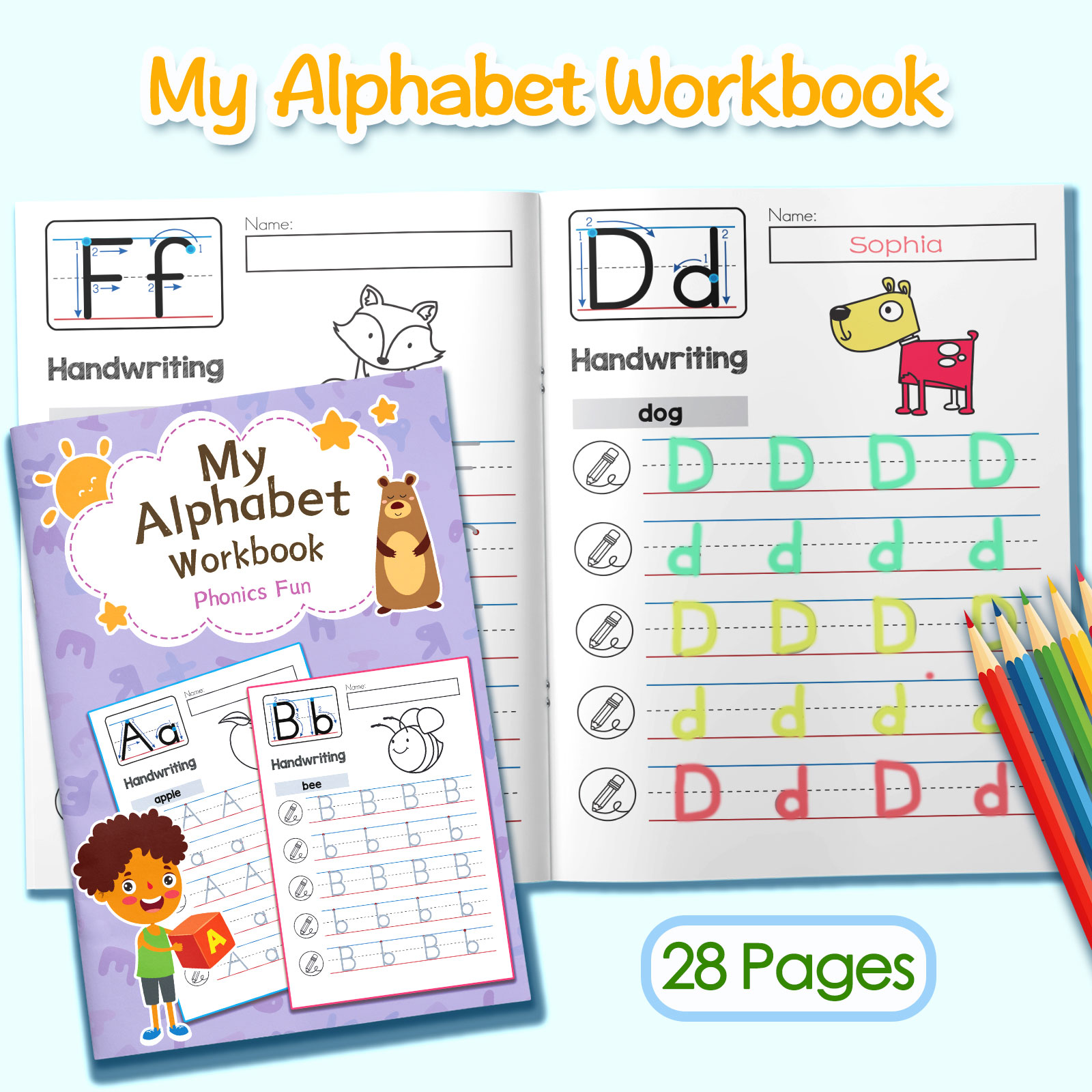Quaderno da colorare con parol - Kids Education Activities recensione e prezzo